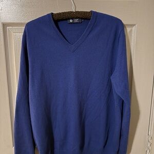 J. Crew Men's Deep Blue V-Neck Sweater